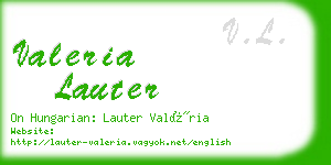 valeria lauter business card